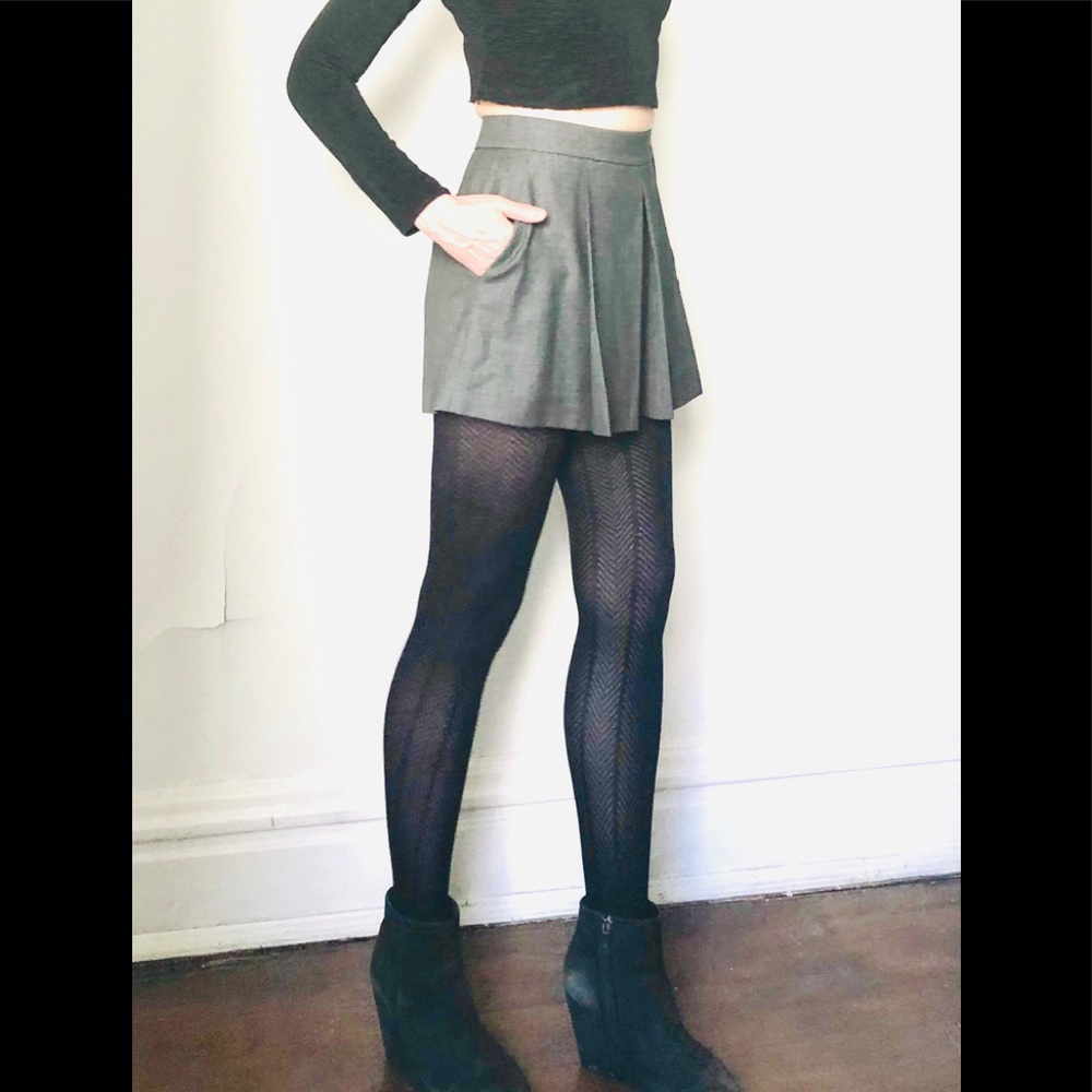 ALEXANDER WANG monochrome pleat skort